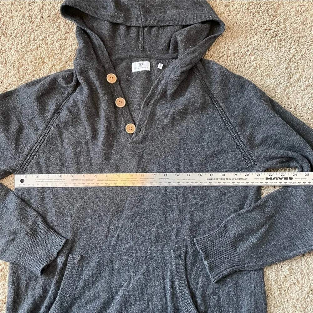 7Diamonds Men's Charcoal Shasta Hoodie Sweater size Large